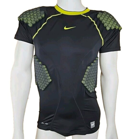 Nike Pro Hyperstrong Combat Compression Shirt Black Mens XL Padded Football DriF - Picture 1 of 11